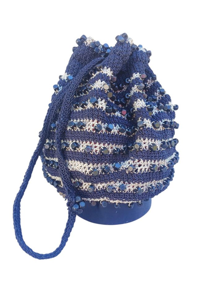 Vintage Crocheted Beaded Bag Selected By Ankh By Racquel #1