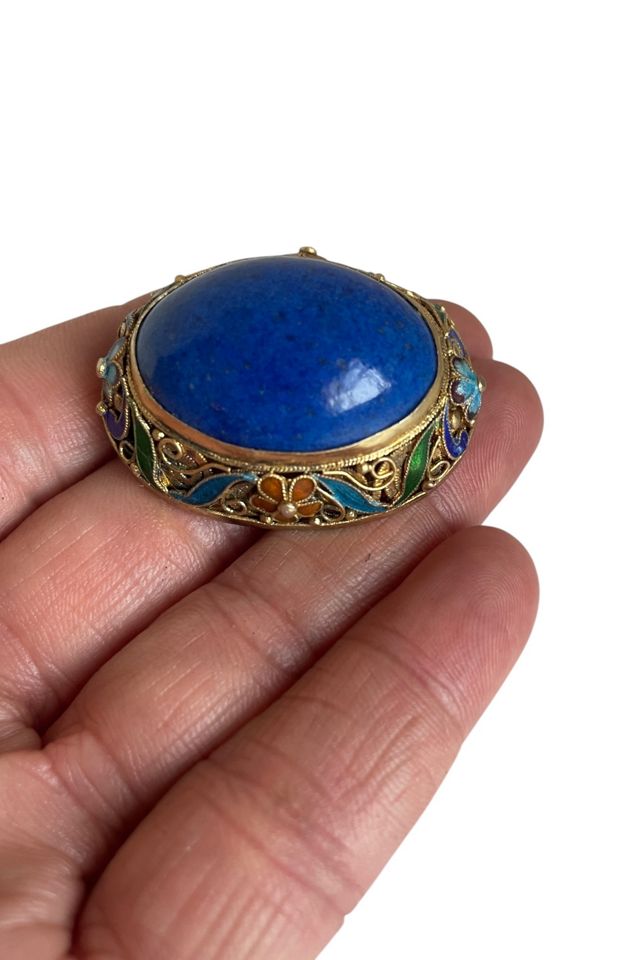 Vintage Blue Lapis Brooch Selected By Ankh By Racquel #1