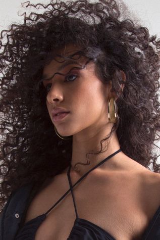 Vintage Large Gold Hoops With Mesh Cutout Selected By Ankh By Racquel