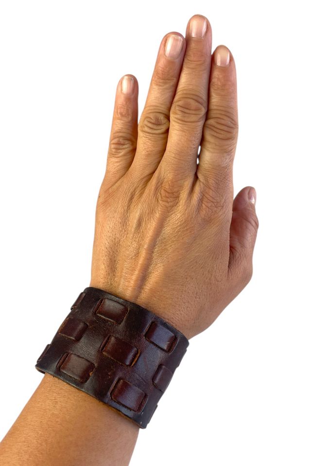 Vintage Leather Cuff Bracelet Selected By Ankh By Racquel #1