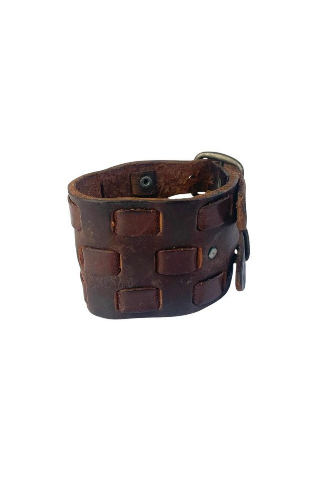 Vintage Leather Cuff Bracelet Selected By Ankh By Racquel #2