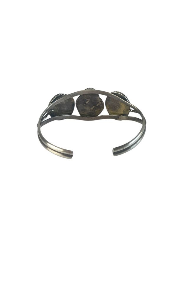 Vintage Silver And Turquoise Cuff Bracelet Selected By Ankh By Racquel #3