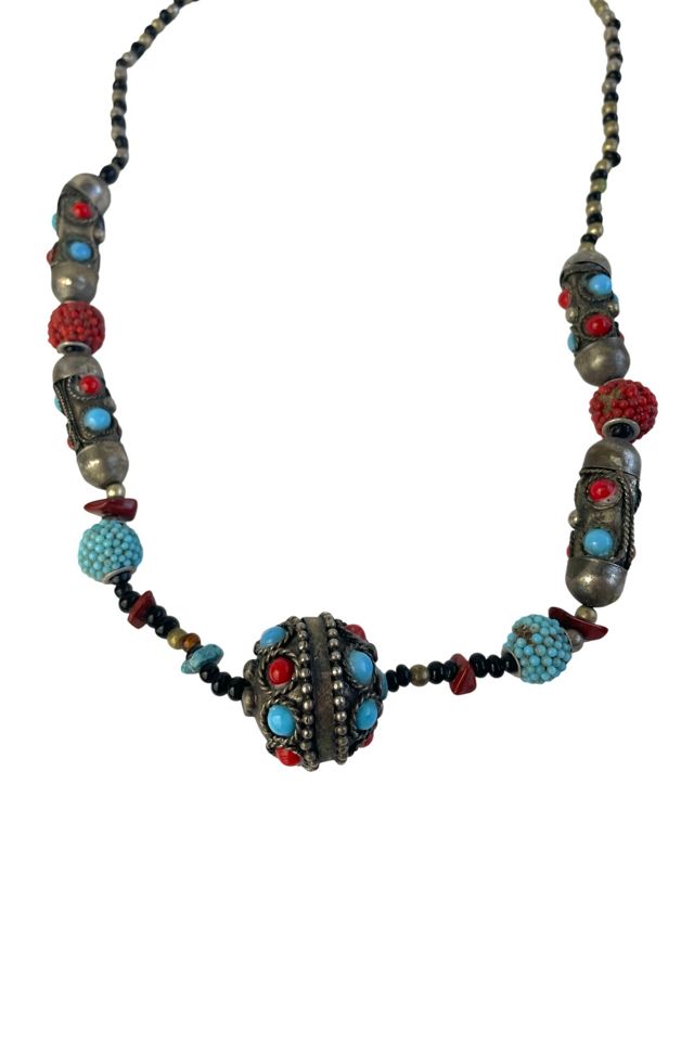 Vintage Multicolor Metal Bead Necklace Selected By Ankh By Racquel #1