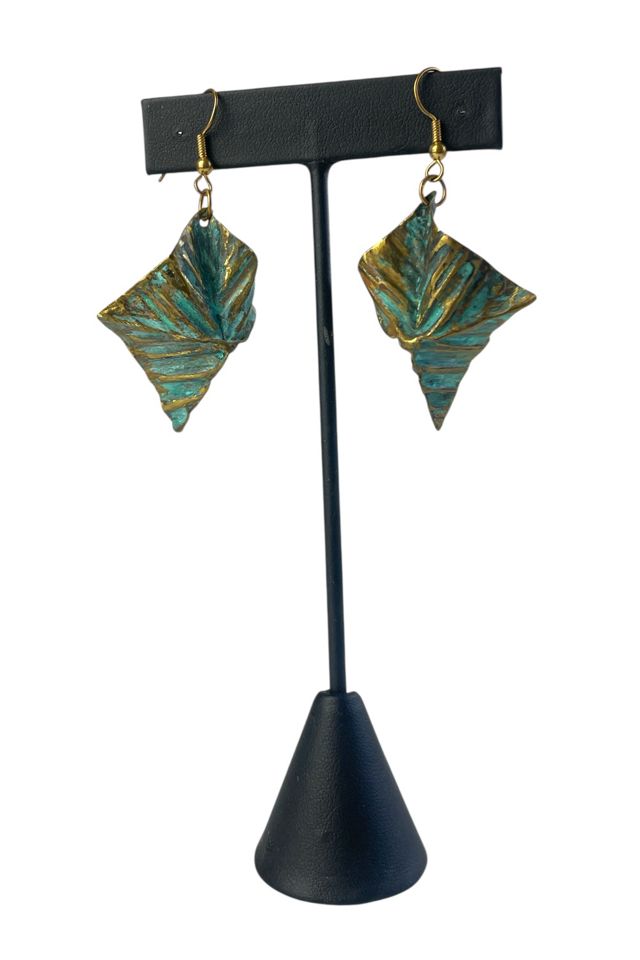 Vintage Sculptural Copper Earrings Selected By Ankh By Racquel #1