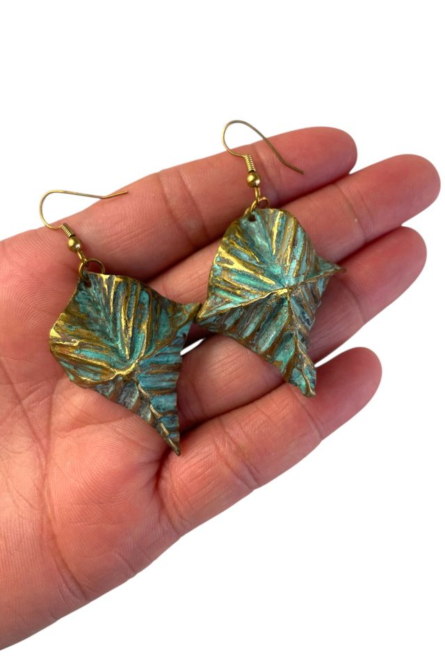 Vintage Sculptural Copper Earrings Selected By Ankh By Racquel #2