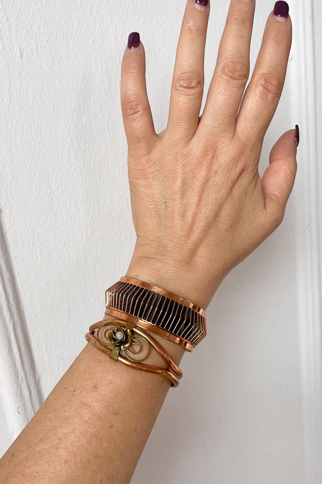 Mid Century Modernist Copper Renoir Bracelet Set of 2 Selected by MARMALADE #2