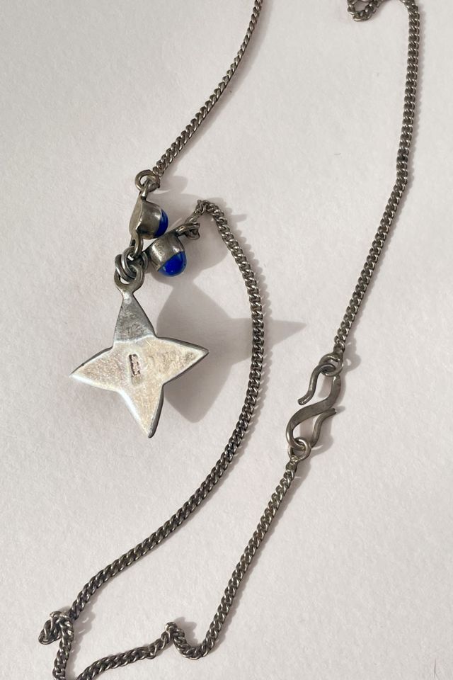 Sterling Silver Lapis Vintage 70s Star Pendant Selected by MARMALADE #3