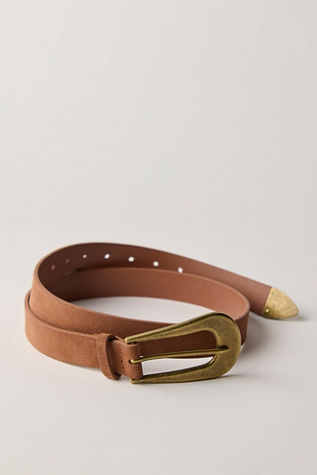 Cannon Suede Belt at Free People in Cognac, Size: S-M/P-M