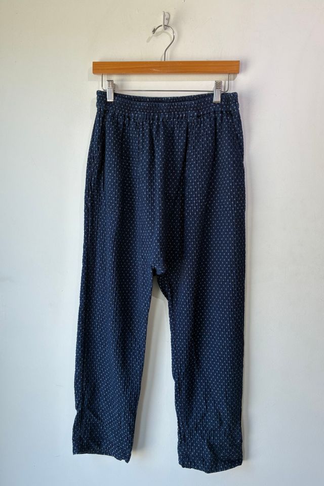 Raquel Allegra Indigo Blue White Dot Pants Selected by The Curatorial Dept.
