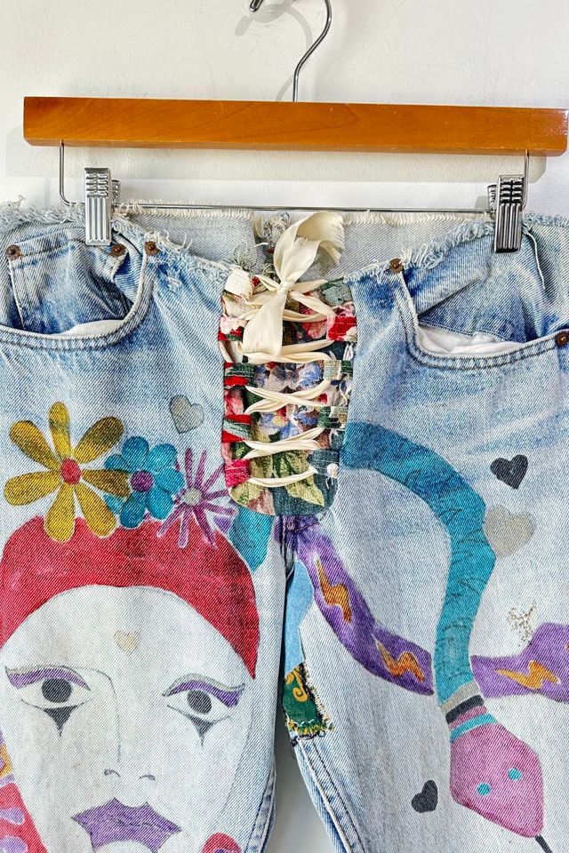 Hand Painted Star Harlequin Levi’s Jeans Selected by The Curatorial Dept. #1