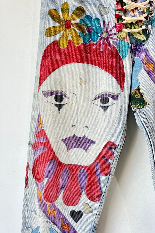 Hand Painted Star Harlequin Levi’s Jeans Selected by The Curatorial Dept. #2
