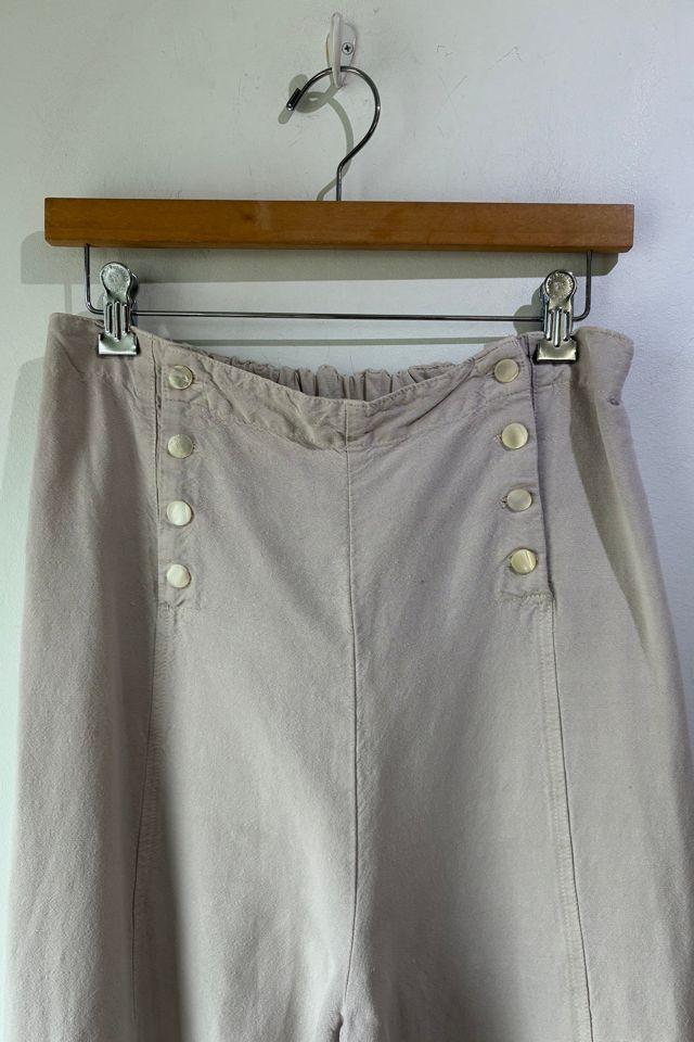 Krista Larson Grey Linen Barn Door Pants Selected by The Curatorial Dept. #1