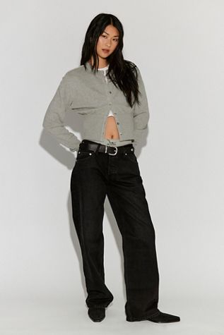 EB Denim Low-Rise Baggy Jeans