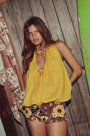 Bubble The Fun Top by free-est at Free People in Yellow, Size: L