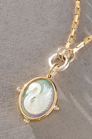 FP x Maura Green Gold Swan Cameo Charm