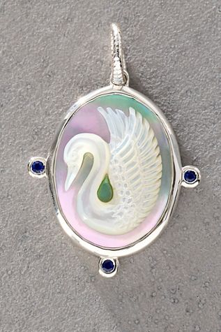 FP x Maura Green Silver Swan Cameo Charm