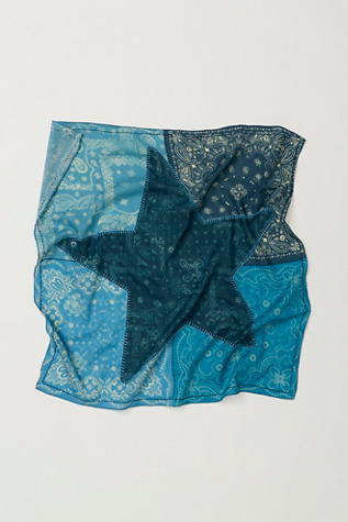 Stars Aligned Patchwork Bandana at Free People in Blue