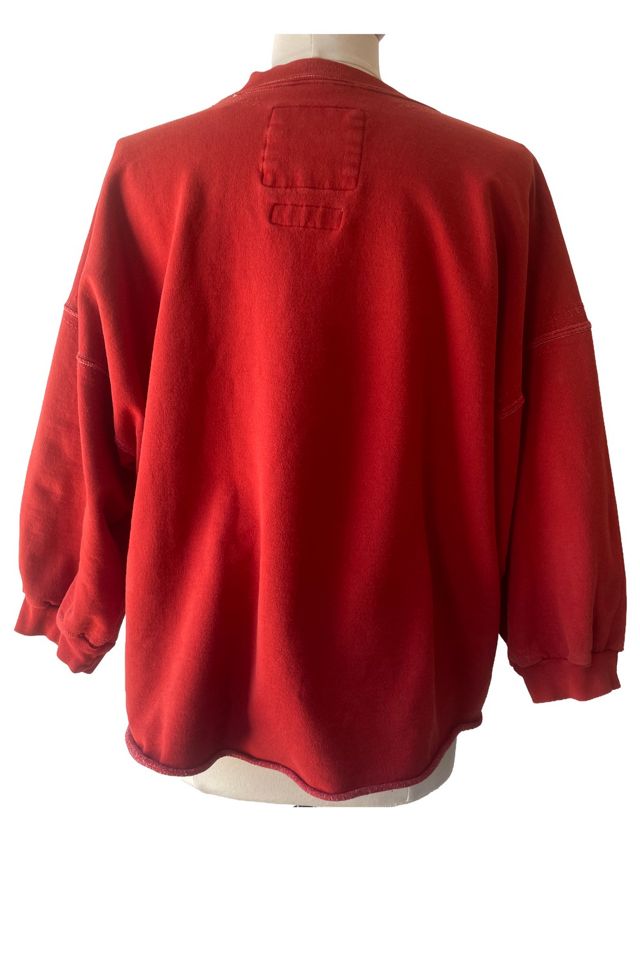 Rachel Comey Red Orange Distressed Sweatshirt Selected by The Curatorial Dept. #1