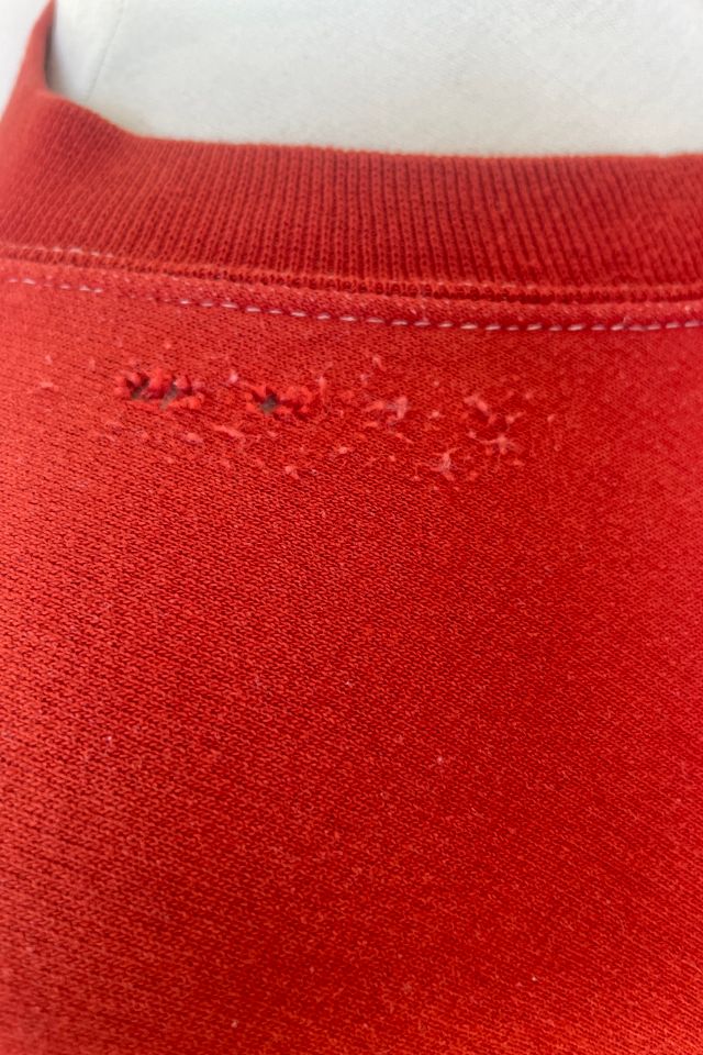 Rachel Comey Red Orange Distressed Sweatshirt Selected by The Curatorial Dept. #3