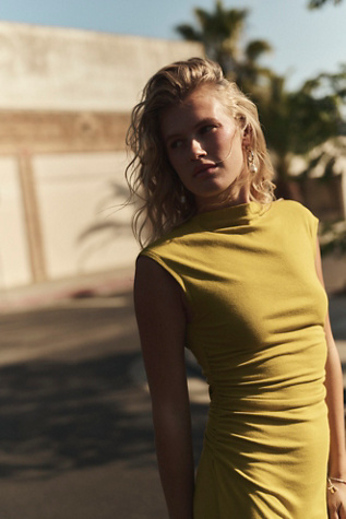Женское платье free-est Good Feels Cap-Sleeve Maxi, цвет: Мох — фото 3