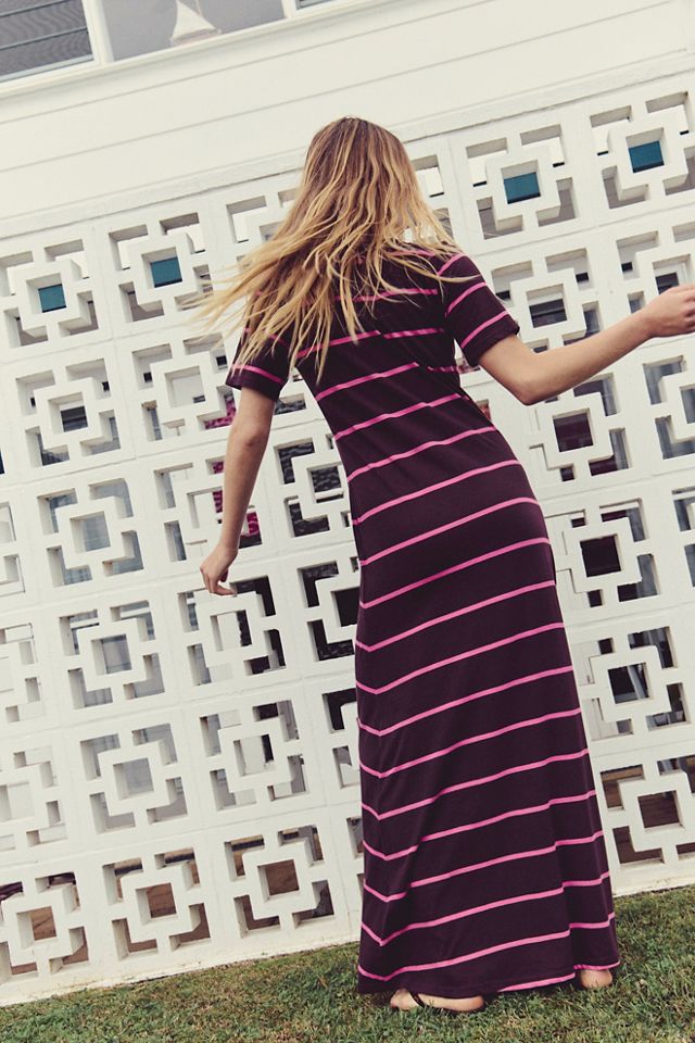 Sleek And Striped Cotton-Jersey Maxi Dress #2