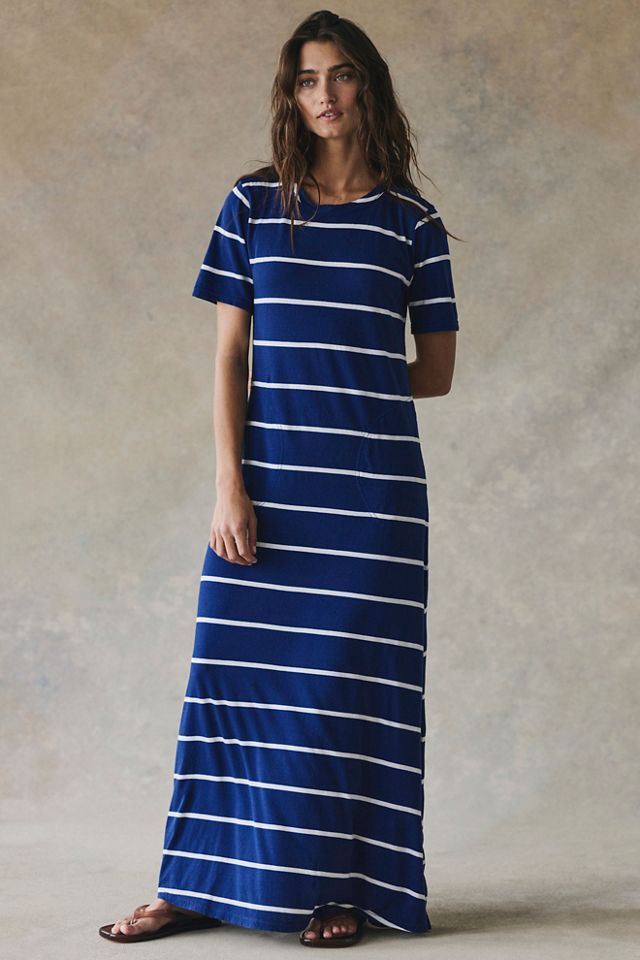 Sleek And Striped Cotton-Jersey Maxi Dress #2