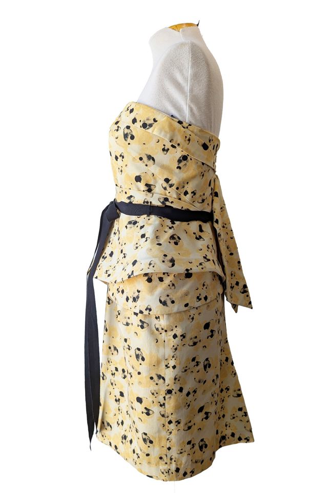 Vera Wang Lavender Label Yellow Strapless Dress Selected by The Curatorial Dept. #1