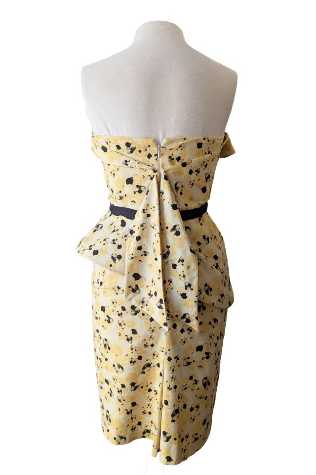 Vera Wang Lavender Label Yellow Strapless Dress Selected by The Curatorial Dept. #2