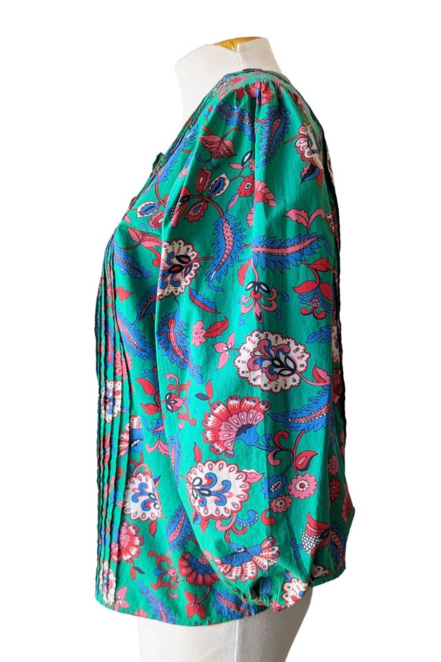 Clare V Green Multicolor Paisley Floral Top Selected by The Curatorial Dept. #1