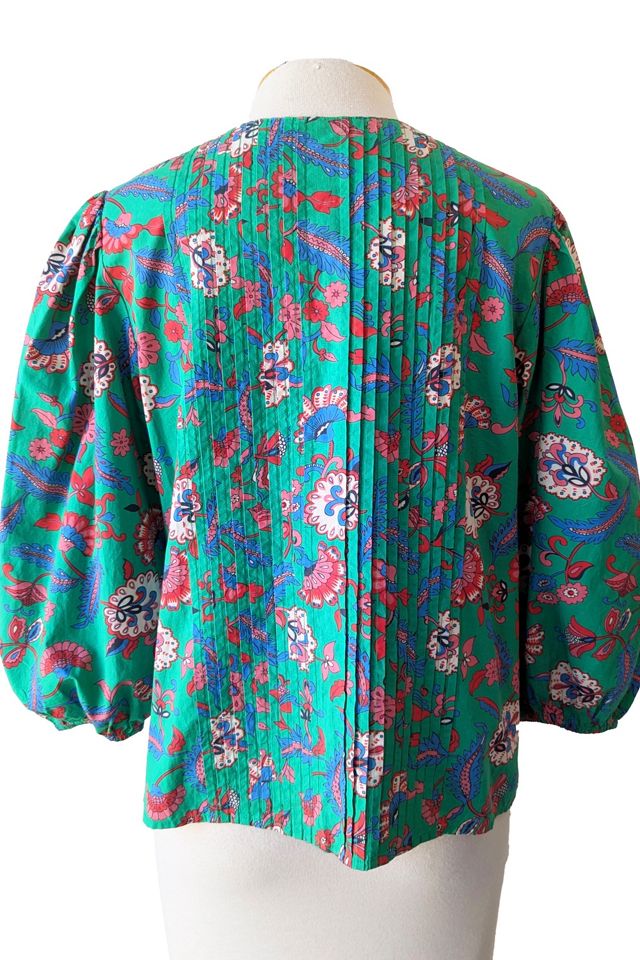 Clare V Green Multicolor Paisley Floral Top Selected by The Curatorial Dept. #2