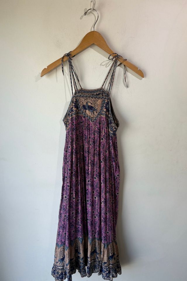 Vintage Starina Purple Floral Gauze Metallic Dress Selected by The Curatorial Dept. #1