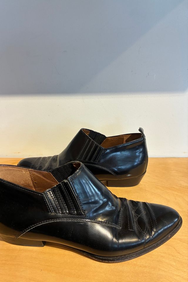 Joan and David Black Leather Western Booties Selected by The Curatorial Dept. #1