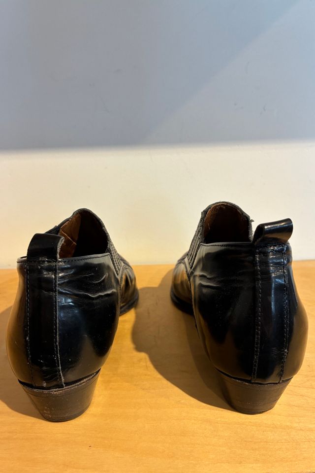 Joan and David Black Leather Western Booties Selected by The Curatorial Dept. #2