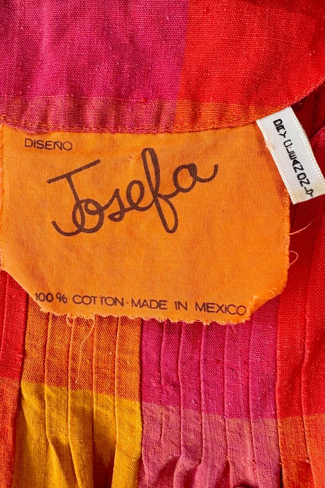 Vintage Josefa Pink Orange Plaid Dress Selected by The Curatorial Dept. #3