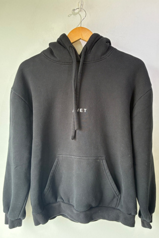 Áwet Black Cotton Hoodie Sweatshirt Selected by The Curatorial Dept.