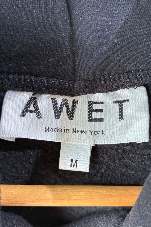 Áwet Black Cotton Hoodie Sweatshirt Selected by The Curatorial Dept. #3
