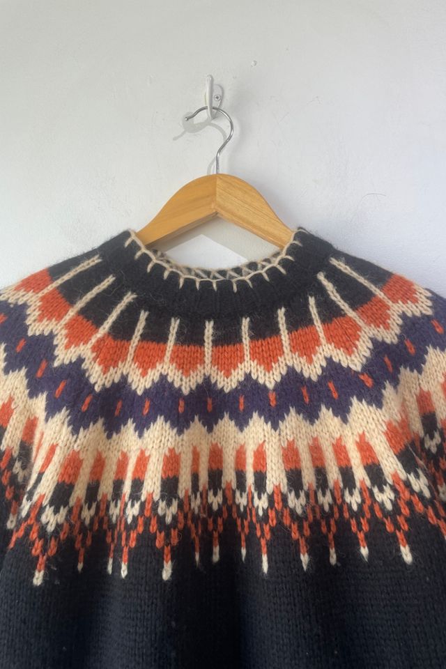Doen Black Fair Isle Alpaca “Field” Sweater Selected by The Curatorial Dept. #1
