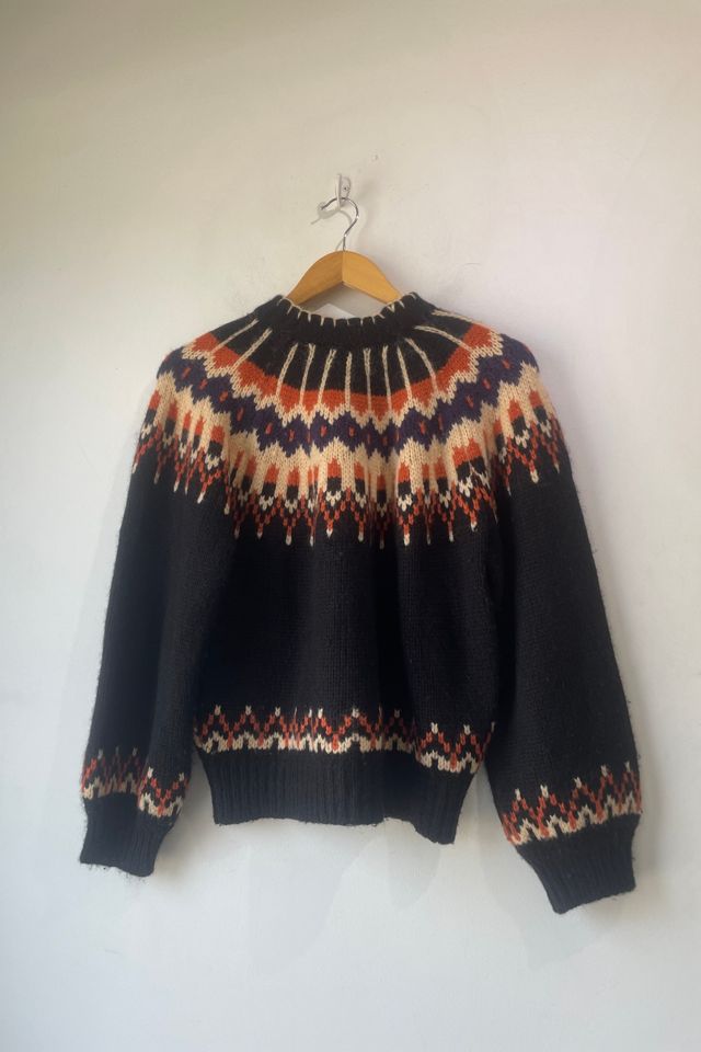 Doen Black Fair Isle Alpaca “Field” Sweater Selected by The Curatorial Dept. #2