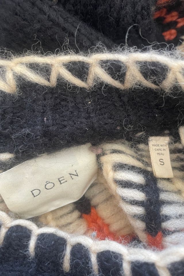 Doen Black Fair Isle Alpaca “Field” Sweater Selected by The Curatorial Dept. #3