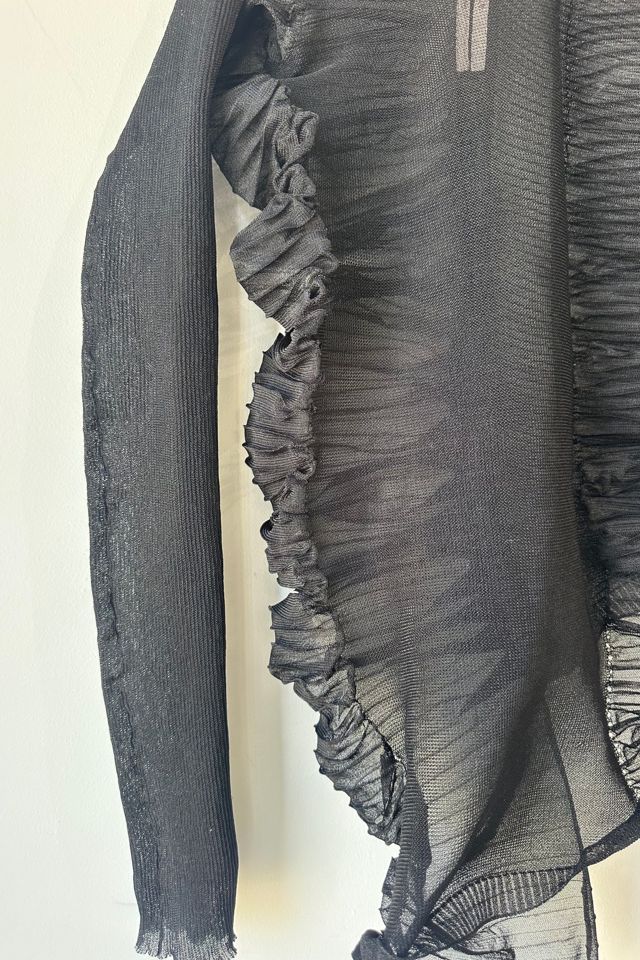 Rick Owens 2018 Sheer Black Pleated Sweater Selected by The Curatorial Dept. #1