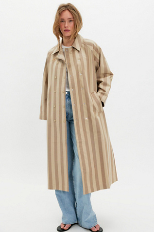 The Tiny Big Sister Striped Trench Coat