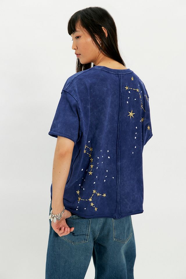 T-shirt brodé constellation Denim And Bone #1