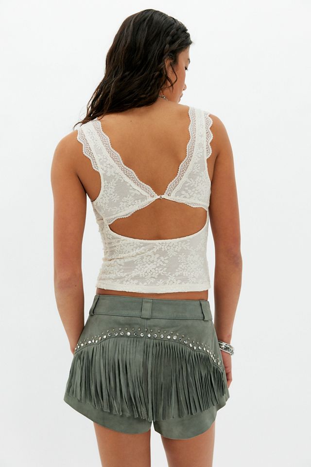 Understated Leather Starburst Shorts #1