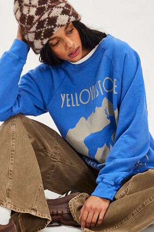 Great Escape Pullover by Original Retro Brand at Free People in Blue, Size: L