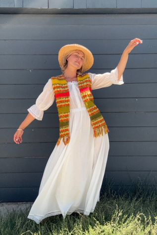 Vintage 1970s Crochet Fringe Vest Selected by Kikos Kloset
