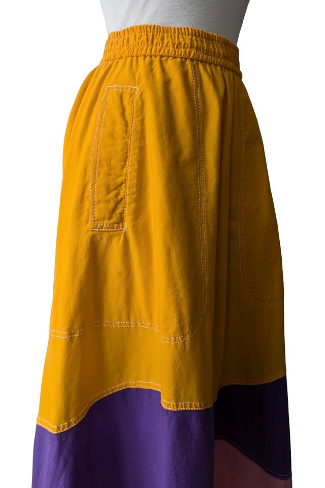 Bis Bis Orange/Purple/Pink Block Skirt Selected by The Curatorial Dept. #2