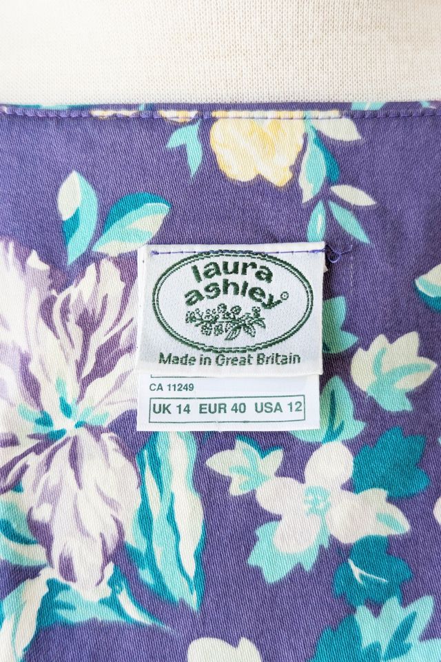 Laura Ashley Purple Floral Collared Top Selected by The Curatorial Dept. #3