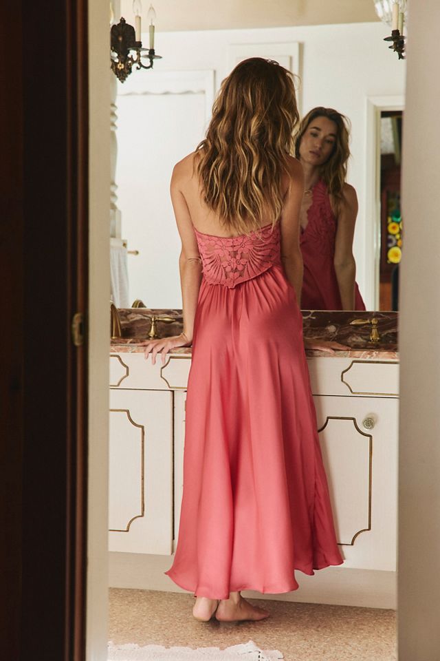 Robe midi à bretelles Petal Party #1
