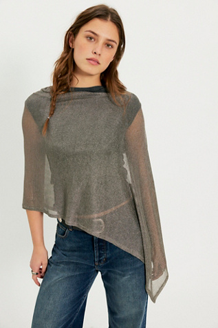 Midnight Poncho Jacket by Free People in Black