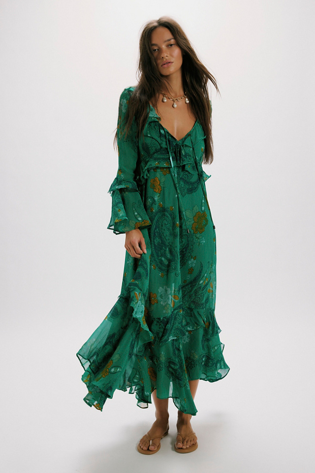 Paisley Petals Maxi Dress
